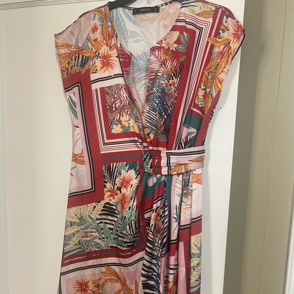 Colorful Floral Women's Dress made in Spain no animal or smoke made in Spain